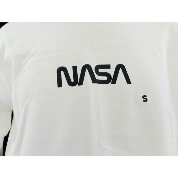 Men's white cotton long sleeve T Shirt VANS NASA Astronaut da Vinci size S New - Picture 2 of 7